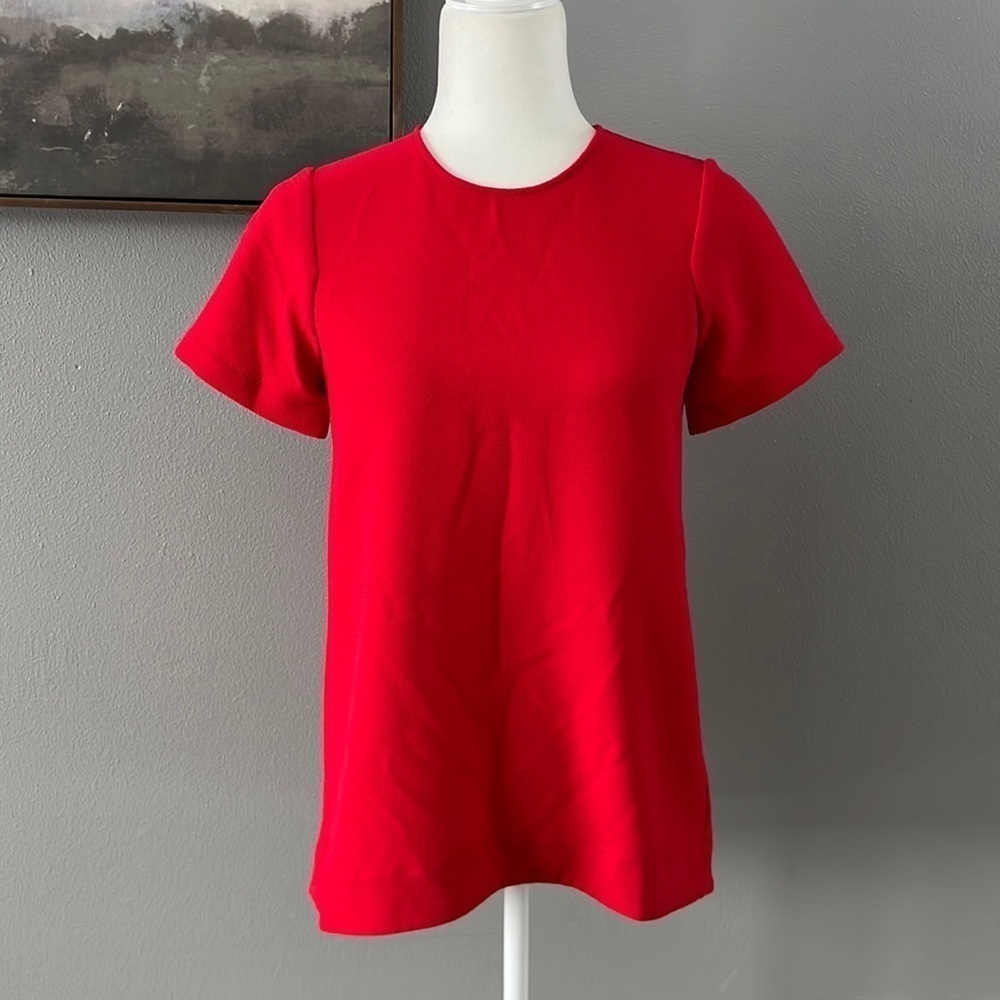 Madewell Red Short Sleeve Blouse